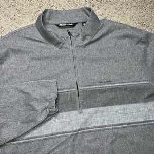Travis Mathew 1/4 Zip Pullover Polo Men's Sz 2XL Grey Performance Stretch Golf